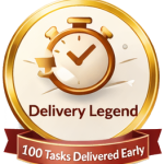 100 Task completed before delivery